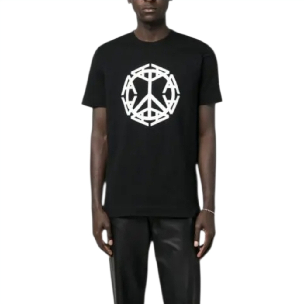 1017 ALYX 9SM | Black Graphic Print Crew Neck T-Shirt in Size Large